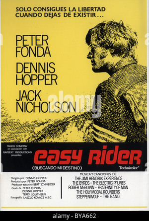 Easy Rider  Year : 1969 - USA Director : Dennis Hopper Peter Fonda  Movie poster (Sp) Stock Photo