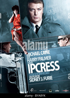 The Ipcress File  Year : 1965 UK Director : Sidney J. Furie Michael Caine Movie poster (Fr) Stock Photo