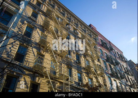 Typical cast-iron architecture in the SoHo district, South of Houston Street, Manhattan, New York, USA Stock Photo
