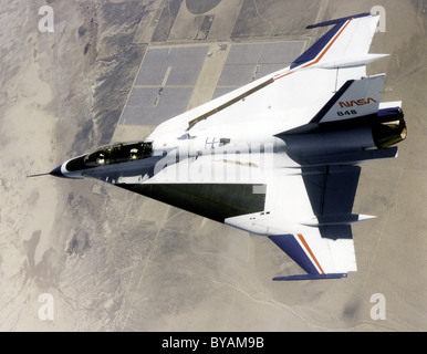 Experimental F-16XL with asymmetrical wings Stock Photo