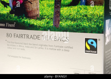 Fairtrade Tea Bags (Tesco). Stock Photo