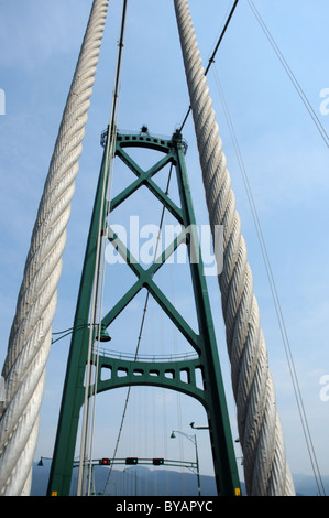 The Lions Gate Bridge in Vancouver Canada Stock Photo