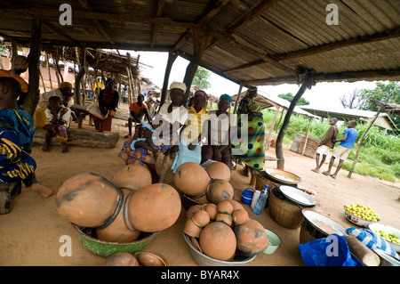 A rural market in West Africa. Stock Photo