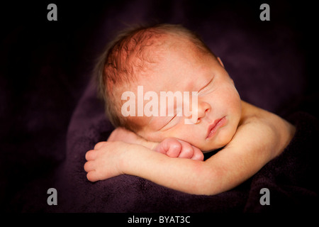 Newborn baby, one week old Stock Photo