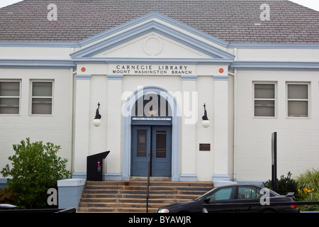 Mount Washington branch of Carnegie Library in Pittsburgh, Pennsylvania, USA Stock Photo