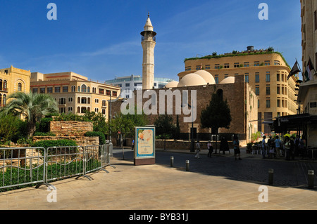 Al Omari mosque in the historic center of Beirut, Beyrouth, Lebanon, Middle East, West Asia Stock Photo