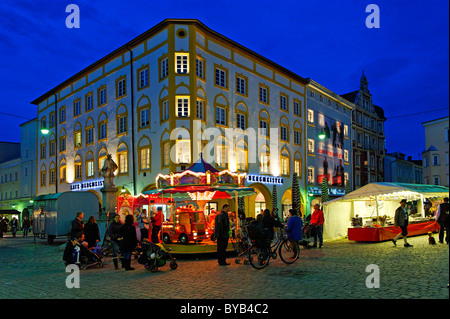 Max-Josefs-Platz square, Rosenheim, Upper Bavaria, Bavaria Stock Photo