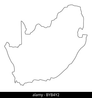 Outline South Africa map Stock Photo - Alamy