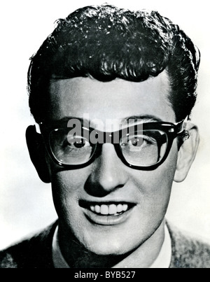 BUDDY HOLLY (1936-1959) Promotional photo of US pop musician about 1957 Stock Photo