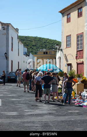 Flea market Los in Llanos de Ariadne, Llano de Argual, La Palma, Canary Islands, Spain Stock Photo