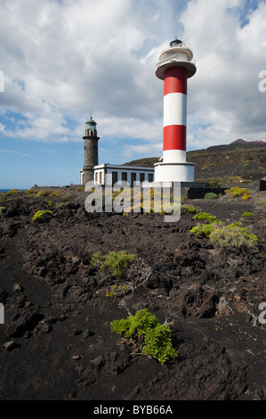 Lighthouses, Punto de Fuencaliente, La Palma, Canary islands, spain Stock Photo