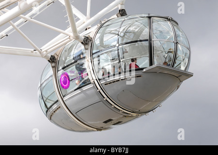 Cabin of the Millennium Wheel or London Eye, Ferris Wheel, London, England, United Kingdom, Europe Stock Photo