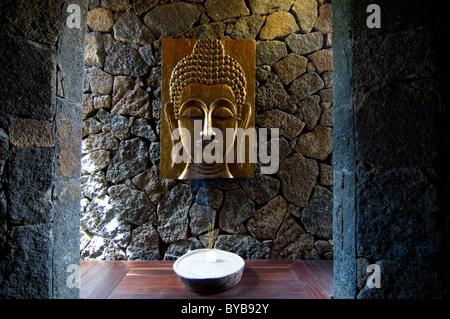 Spa area of the Dinarobin luxury hotel, Mauritius, Africa Stock Photo