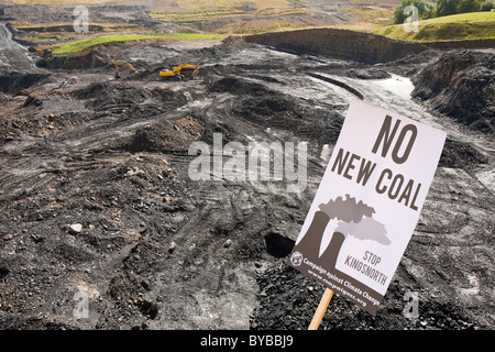 The Glentaggart open cast coal mine in Lanarkshire, Scotland, UK. Stock Photo