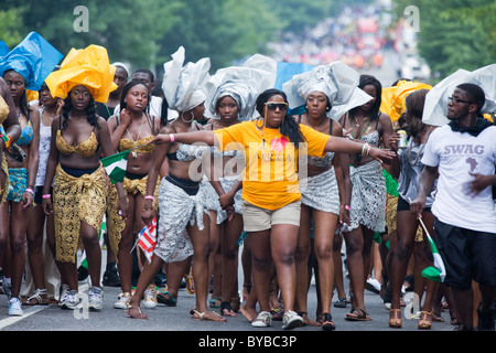 Launched by a large Caribbean-style parade, the DC Caribbean Carnival is held annually in Washington, DC. Stock Photo