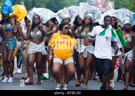 Launched by a large Caribbean-style parade, the DC Caribbean Carnival is held annually in Washington, DC. Stock Photo