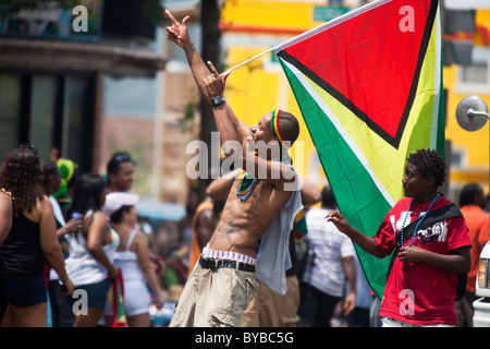 Launched by a large Caribbean-style parade, the DC Caribbean Carnival is held annually in Washington, DC. Stock Photo