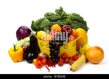 Composition of several fruits and vegetables Stock Photo