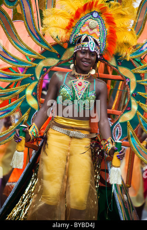 Launched by a large Caribbean-style parade, the DC Caribbean Carnival is held annually in Washington, DC. Stock Photo