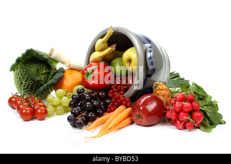 Composition of several fruits and vegetables Stock Photo