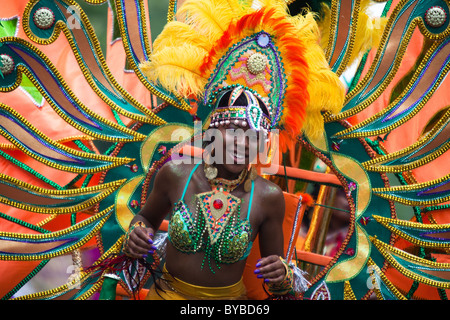 Launched by a large Caribbean-style parade, the DC Caribbean Carnival is held annually in Washington, DC. Stock Photo