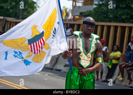 Launched by a large Caribbean-style parade, the DC Caribbean Carnival is held annually in Washington, DC. Stock Photo