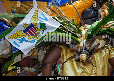 Launched by a large Caribbean-style parade, the DC Caribbean Carnival is held annually in Washington, DC. Stock Photo