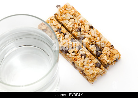 Energy bar with white background close up Stock Photo