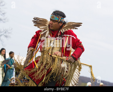 A Native American man dances at the Healing Horse Spirit PowWow in Mt ...