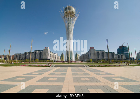 Bayterek Tower, landmark of Astana, Kazakhstan, Central Asia Stock Photo