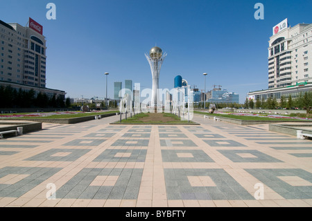 Bayterek Tower, landmark of Astana, Kazakhstan, Central Asia Stock Photo