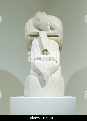 Hieratic Head of Ezra Pound  by Henri Gaudier-Brzeska at the Peggy Guggenheim Collection Venice Italy Stock Photo