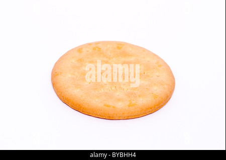 A Mcvities rich tea biscuit on a white background Stock Photo