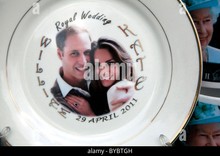 Royal wedding souvenirs for Prince William & Kate Middleton Stock Photo