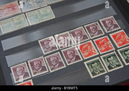 Czechoslovakian stamps (communist era) Stock Photo