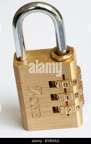 Metal Combination Padlock Stock Photo