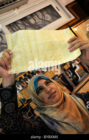Papyrus making, Egypt Stock Photo