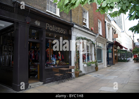 Row of shops in Shepherd Market London W1 Stock Photo