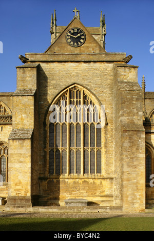 Stained glass window, Sherborne Abbey, Dorset, England. Stock Photo