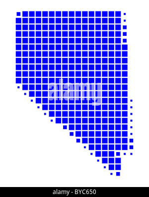 Square dots pattern map of Nevada. Dotted pixel map with american ...