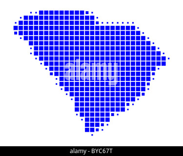 Map of South Carolina Stock Photo