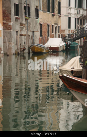 Canal reflections, Venice Stock Photo