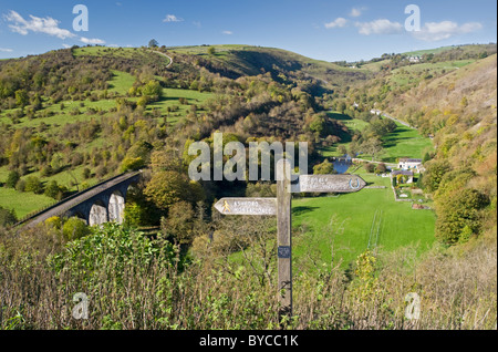 Monsal Dale from Monsal Head, Peak District National Park, Derbyshire, England, UK Stock Photo