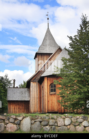 Casubian region heritage park in Wdzydze Kiszewskie, Poland. Wooden architecture and culture of Kashubia and Kociewie from XVII Stock Photo