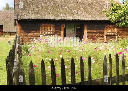 Casubian region heritage park in Wdzydze Kiszewskie, Poland. Wooden architecture and culture of Kashubia and Kociewie from XVII Stock Photo