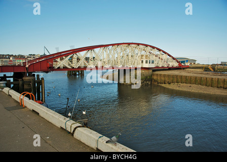 Ramsey swing bridge, Isle of Man Stock Photo