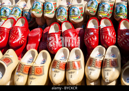 Famous traditional Dutch wooden clogs Stock Photo