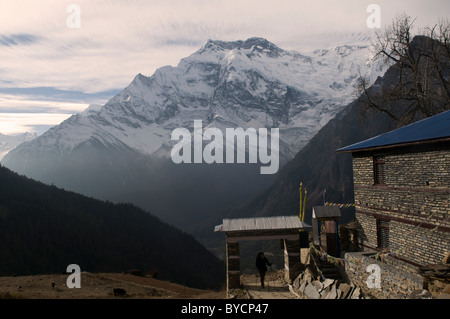 magnificent scenery in the high desert area of Mustang in the Annapurna region of Nepal Stock Photo