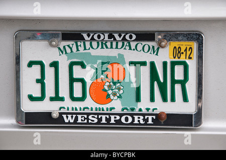Car number plate in  Wolfeboro is a town in Carroll County, New Hampshire, United States. Stock Photo