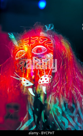 Paris, Culture, South African Circus Performing at 'Cirque d'Hiver'. Portrait Clown Dressed in Traditional Costume. Stock Photo